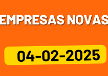 Empresas Novas em Portugal no dia 04-02-2025